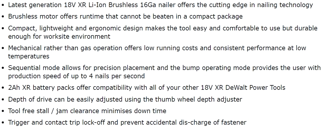 אקדח מסמרים מקצועי נטען DEWALT DCN680 DCN680D2 TEXT